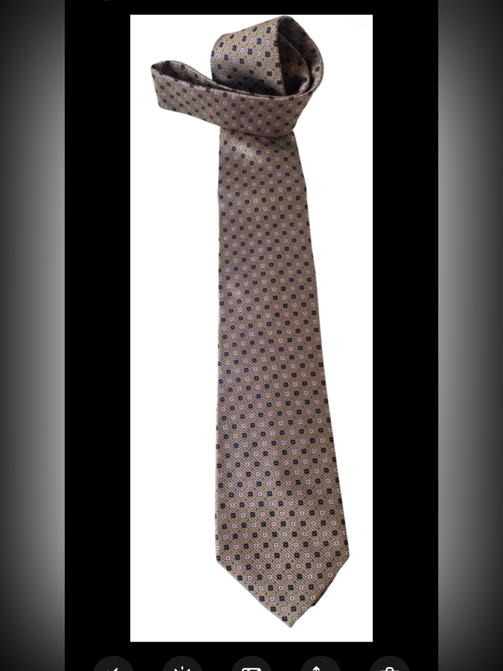 LUCIANO SOPRANI Vintage Authentic Wide Style Silk Necktie Made In Italy NWOT